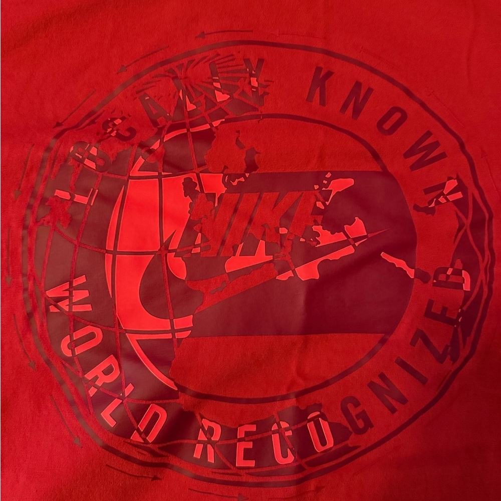 Nike Red Graphic Tee with Bold Design